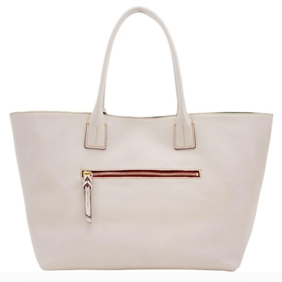 Dooney & Bourke Medium Russel Florentine Leather Tote in ECRU  - NWT - Picture 3 of 8